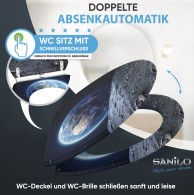 Soft Close Toilet Seat with Quick Release Earth