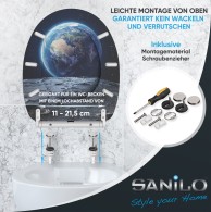 Soft Close Toilet Seat with Quick Release Earth