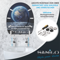 Soft Close Toilet Seat with Quick Release Earth
