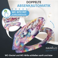 Soft Close Toilet Seat with Quick Release Unicorn