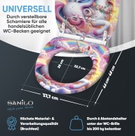 Soft Close Toilet Seat with Quick Release Unicorn