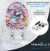 Soft Close Toilet Seat with Quick Release Unicorn