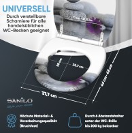 Soft Close Toilet Seat with Quick Release Energy Stones