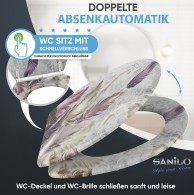 Soft Close Toilet Seat with Quick Release Feathers