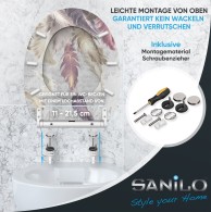 Soft Close Toilet Seat with Quick Release Feathers