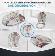 Soft Close Toilet Seat with Quick Release Feathers