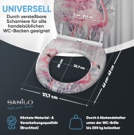 Soft Close Toilet Seat with Quick Release Flamingo