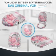 Soft Close Toilet Seat with Quick Release Flamingo
