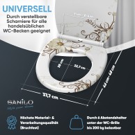 Soft Close Toilet Seat with Quick Release Flower