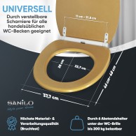 WC-Sitz mit Absenkautomatik Glitzer Gold