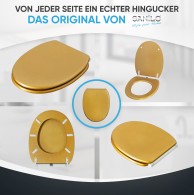 WC-Sitz mit Absenkautomatik Glitzer Gold