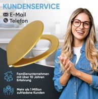 WC-Sitz mit Absenkautomatik Glitzer Gold