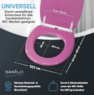 WC-Sitz mit Absenkautomatik Glitzer Pink