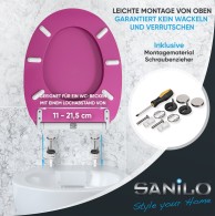 WC-Sitz mit Absenkautomatik Glitzer Pink