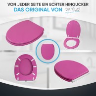 WC-Sitz mit Absenkautomatik Glitzer Pink