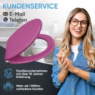 WC-Sitz mit Absenkautomatik Glitzer Pink
