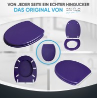 Soft Close Toilet Seat with Quick Release Glittering Purple