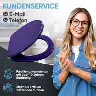 Soft Close Toilet Seat with Quick Release Glittering Purple