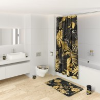 Bathroom Set Golden Leaves