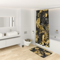 3 Piece Bathroom Set Golden Leaves