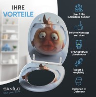 Soft Close Toilet Seat with Quick Release Goldfish