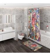 Shower Curtain Graffiti 180 x 200 cm