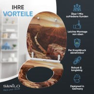 Soft Close Toilet Seat with Quick Release Grand Canyon