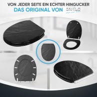 Soft Close Toilet Seat with Quick Release Granite