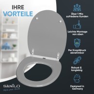 WC-Sitz mit Absenkautomatik Manhattan Grau