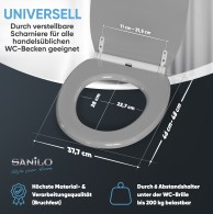 WC-Sitz mit Absenkautomatik Manhattan Grau