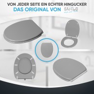 WC-Sitz mit Absenkautomatik Manhattan Grau