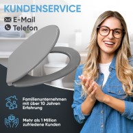 WC-Sitz mit Absenkautomatik Manhattan Grau