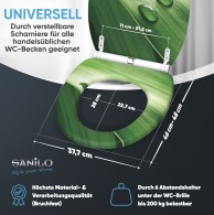 Soft Close Toilet Seat with Quick Release Green Leaf