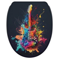Soft Close Toilet Seat with Quick Release Guitar