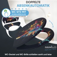 Soft Close Toilet Seat with Quick Release Guitar