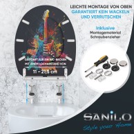 Soft Close Toilet Seat with Quick Release Guitar