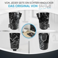 Bathroom Bin Marble Black 3 Litres