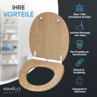 WC-Sitz mit Absenkautomatik Holz