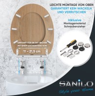 WC-Sitz mit Absenkautomatik Holz