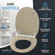 Soft Close Toilet Seat with Quick Release Hosta