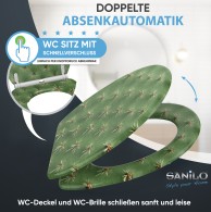 Soft Close Toilet Seat with Quick Release Cactus