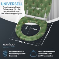 Soft Close Toilet Seat with Quick Release Cactus