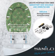 Soft Close Toilet Seat with Quick Release Cactus
