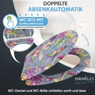 Soft Close Toilet Seat with Quick Release Hummingbird