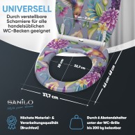 Soft Close Toilet Seat with Quick Release Hummingbird