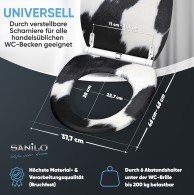 Soft Close Toilet Seat with Quick Release Cow Spot