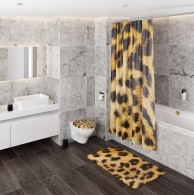 WC-Sitz mit Absenkautomatik Leopardenfell