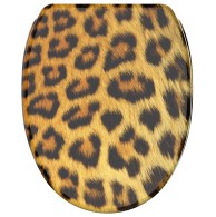 Soft Close Toilet Seat with Quick Release Leopard