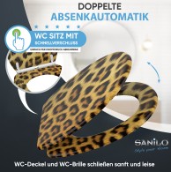 WC-Sitz mit Absenkautomatik Leopardenfell