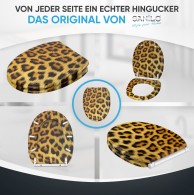 WC-Sitz mit Absenkautomatik Leopardenfell